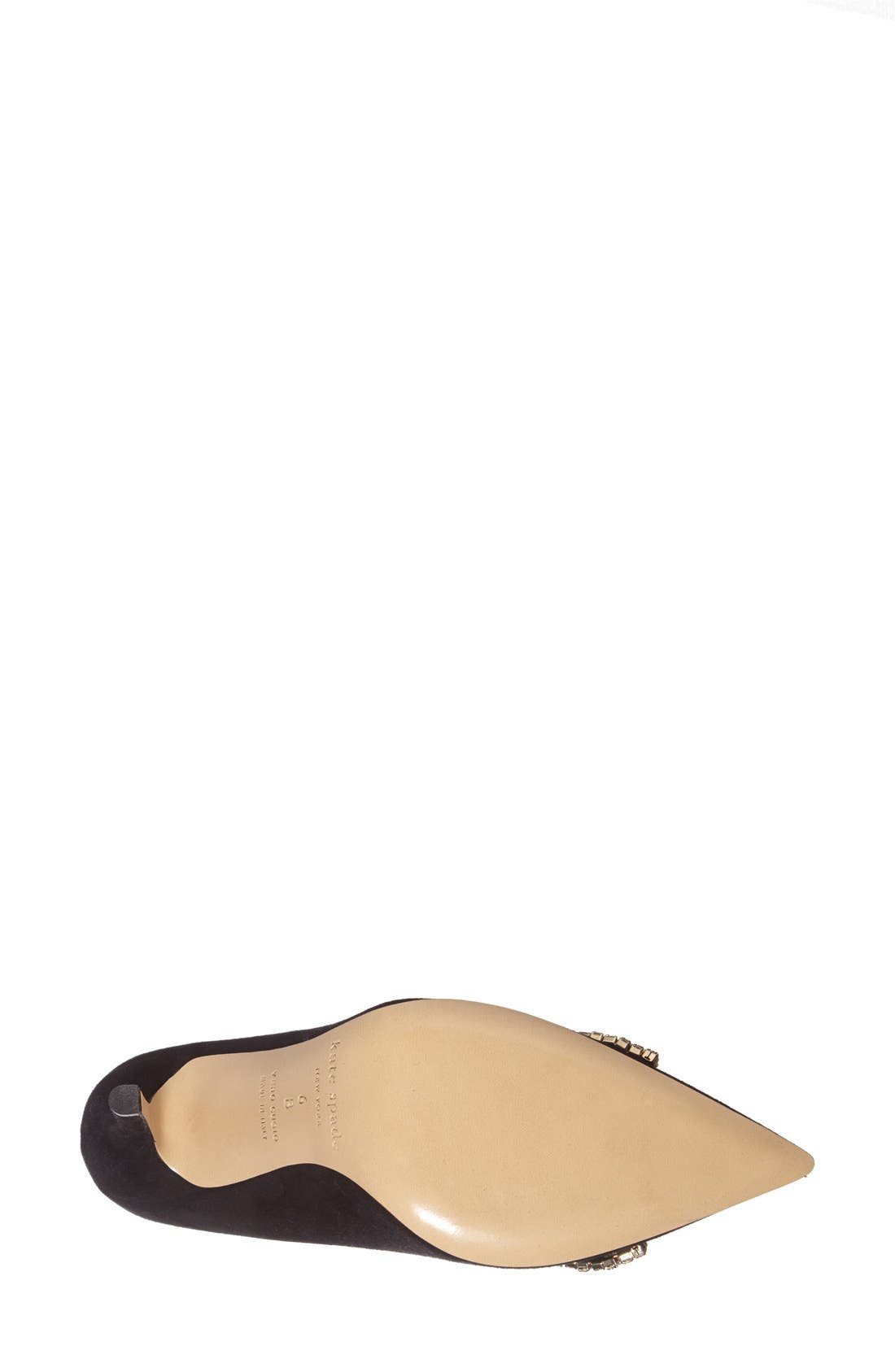 'lissie' pump, Alternate, color, BLACK SUEDE