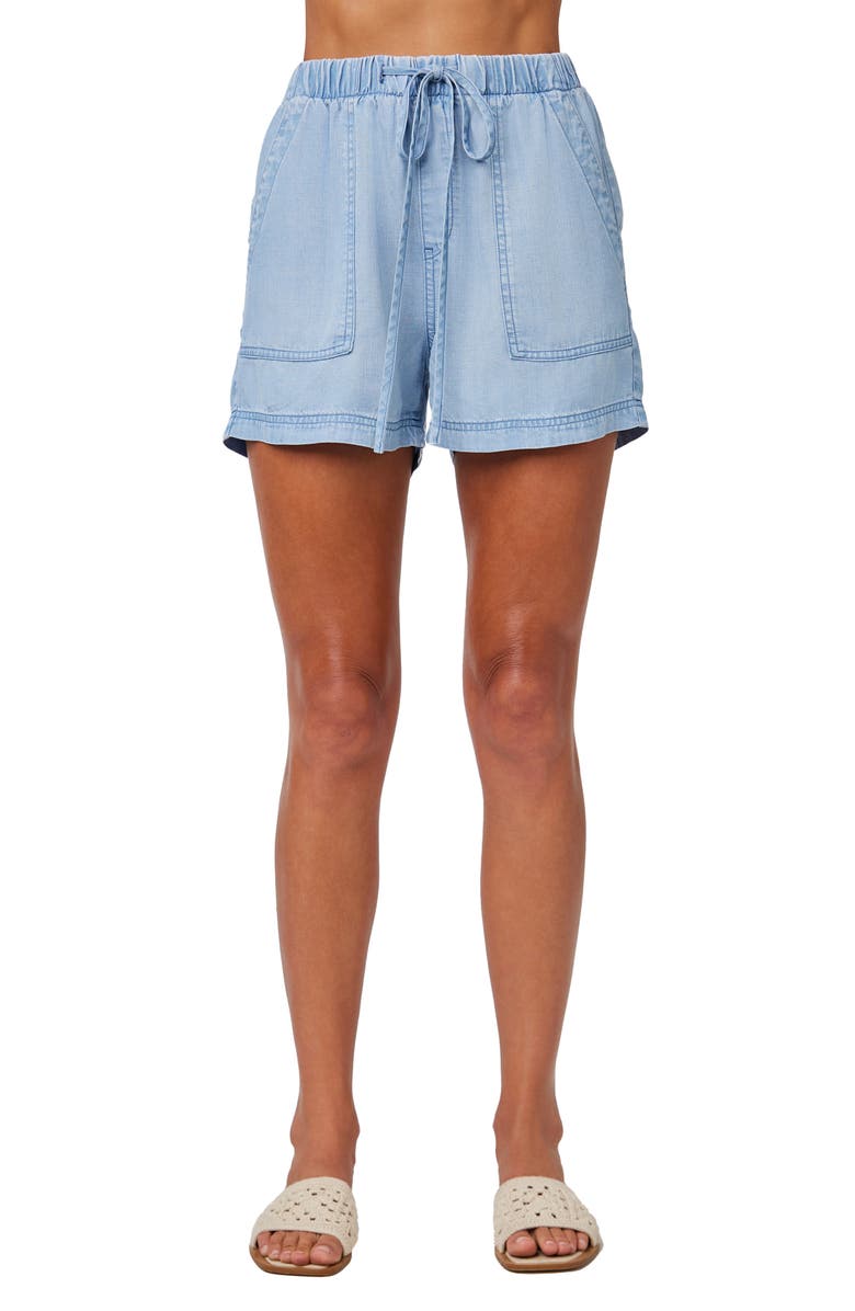 Bella Dahl Tie Waist Pocket Shorts, Main, color, 