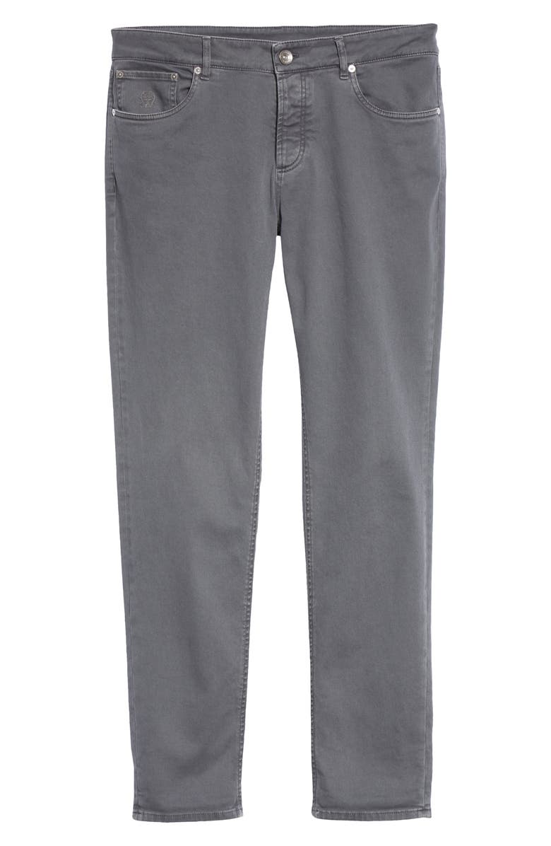 Brunello Cucinelli Brunello Cuccinelli Overdye Stretch Cotton Twill Pants, Alternate, color, 
