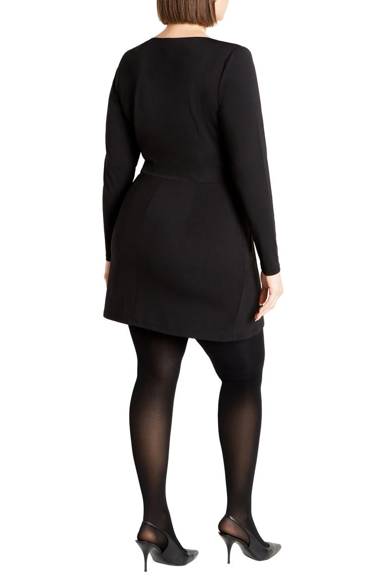 Kasey Long Sleeve Dress, Alternate, color, BLACK