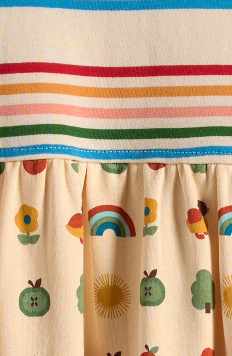 Little Green Radicals Kids' Rainbows Print Dress, Alternate, color, Beige Multi