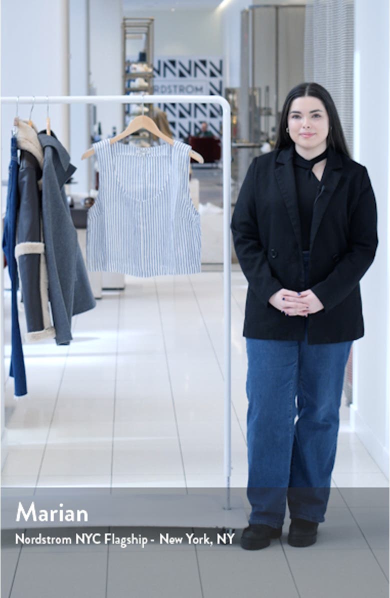 Stripe Scoop Neck Crop Tank, sales video thumbnail