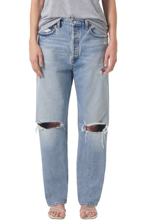 AGOLDE '90s Ripped Mid Rise Straight Leg Jeans in Threadbare  product