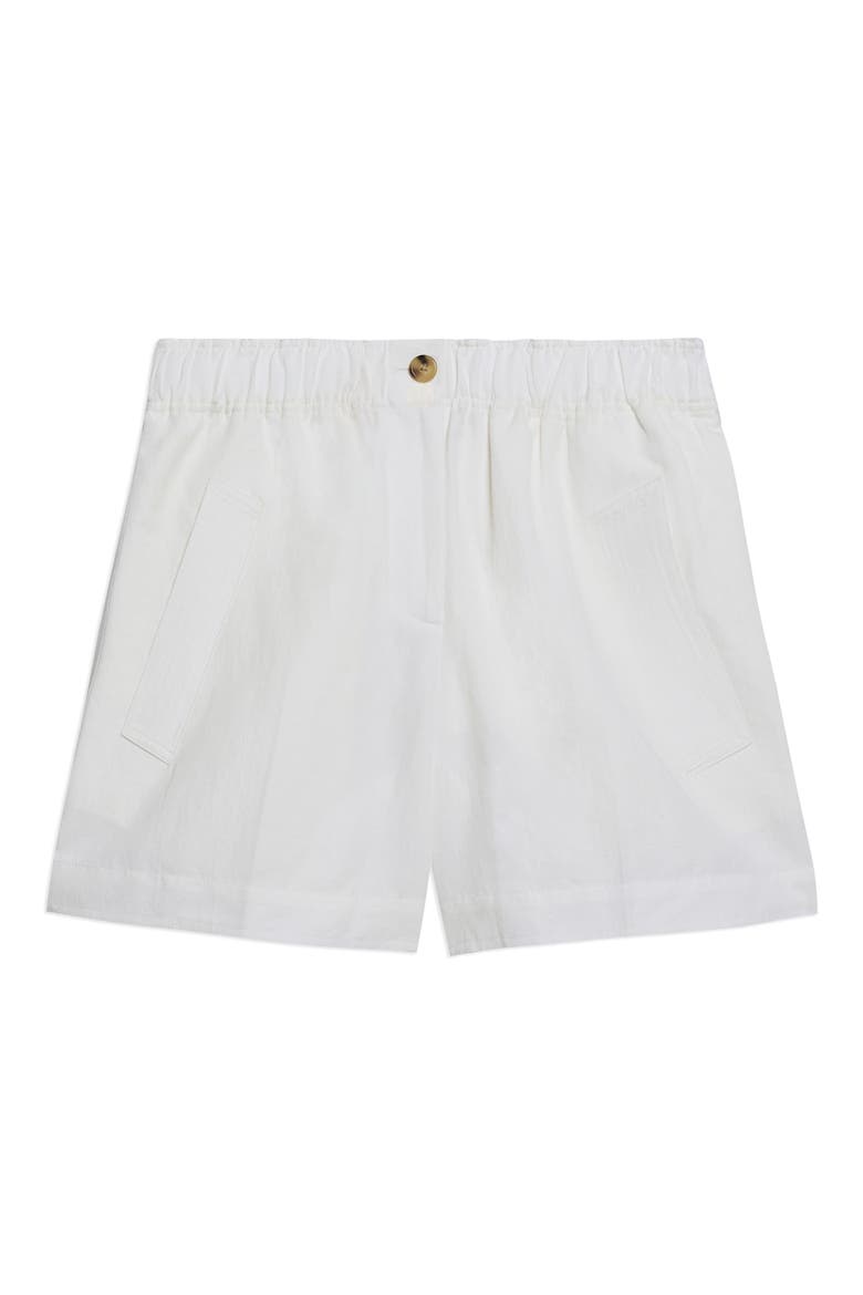 Cotton & Linen Shorts, Alternate, color, WHITE