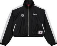 Mitchell & Ness Women's Mitchell & Ness Black Oakland Raiders Nylon Cropped Full-Zip Jacket