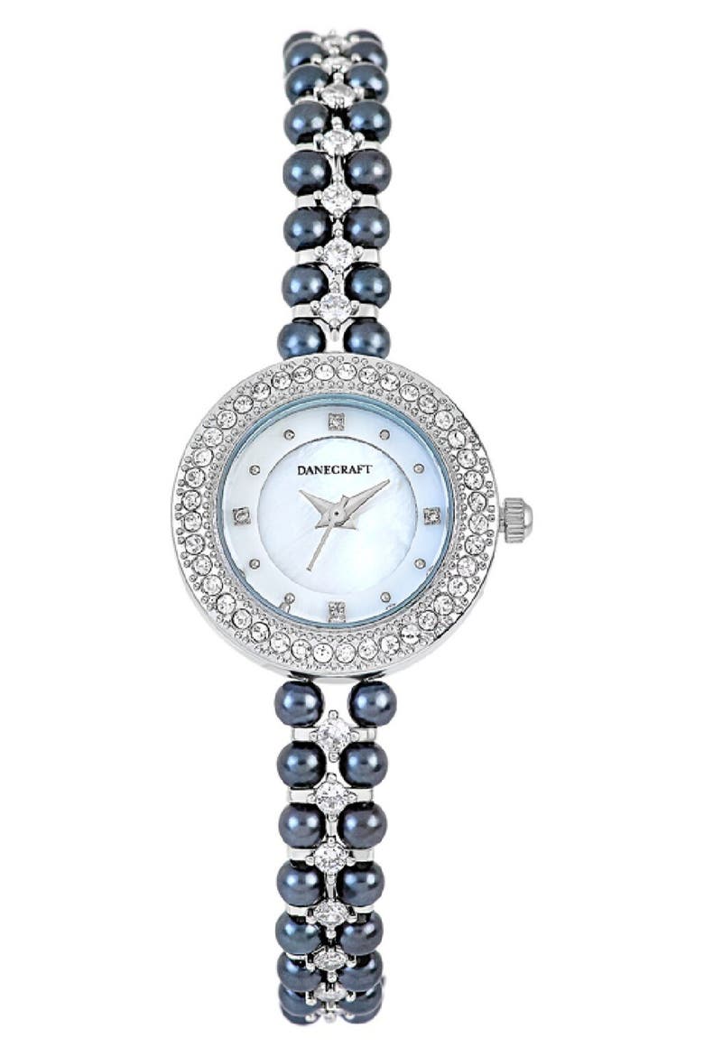 Mother-of-Pearl Quartz Bracelet Watch, 25mm, Main, color, SILVER