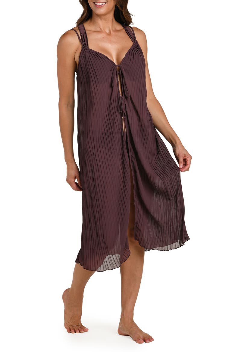 Sunbeams Open Tie Front Cover-Up, Main, color, TRUFFLE