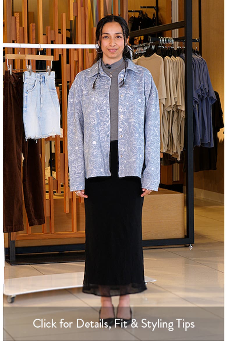 Embroidered Cotton Blend Shacket video