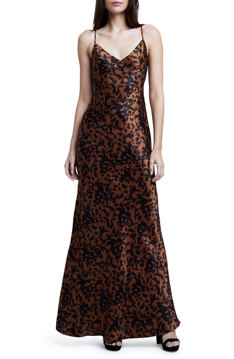L'AGENCE Serita Silk Maxi Dress, Main, color, 