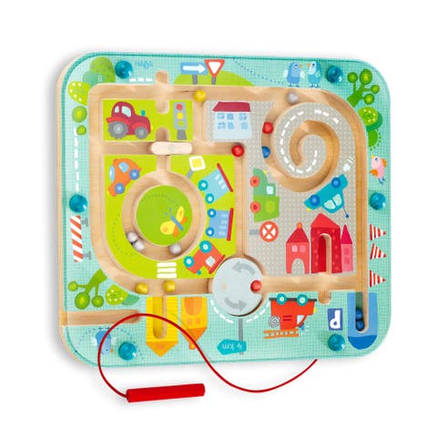 Busy Board for Toddlers 2-4 Town Magnetic Maze Puzzle Game - Toddler Travel Toys for Preschoolers