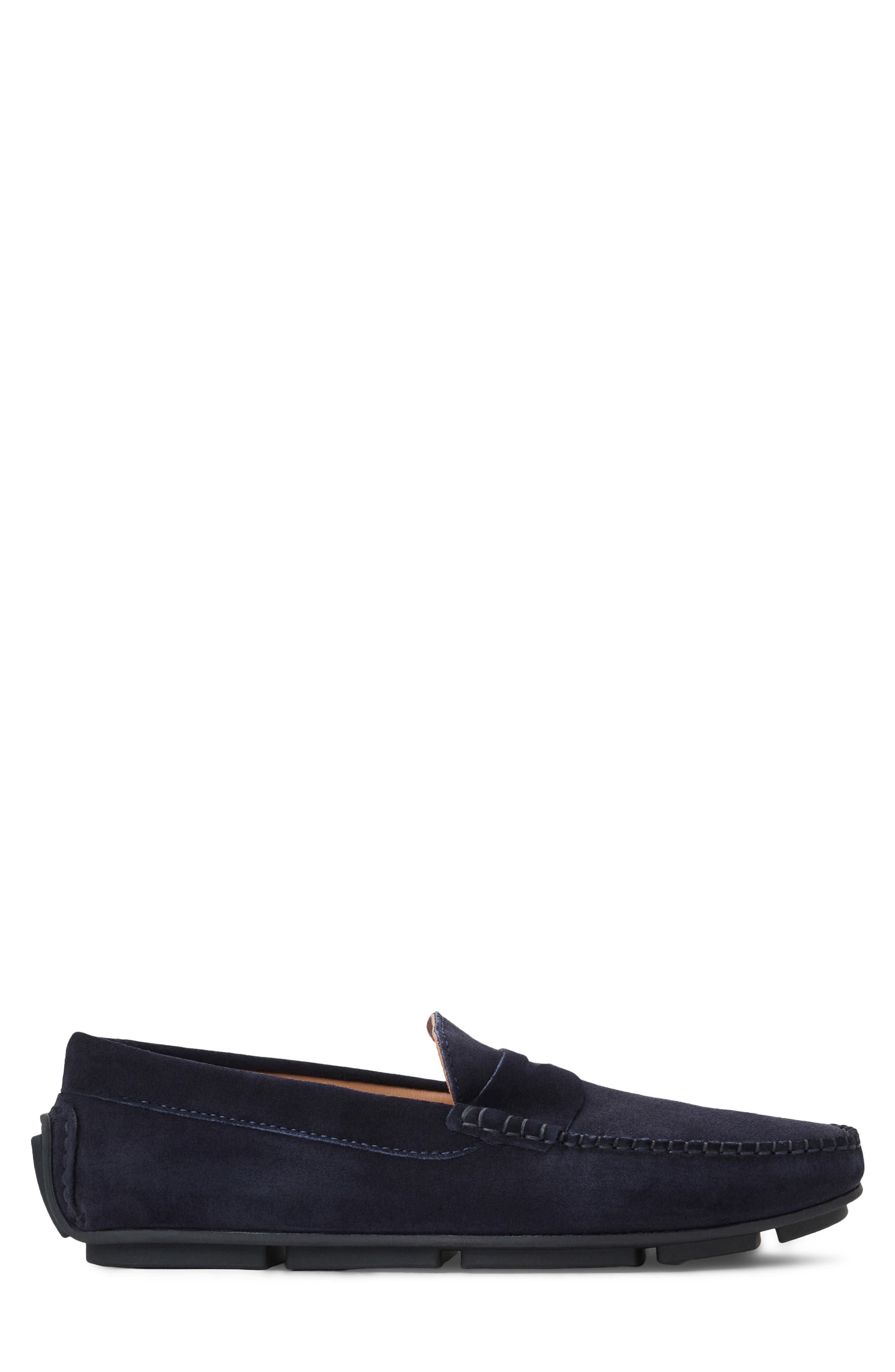 Taranto Penny Loafer, Alternate, color, NAVY SUEDE