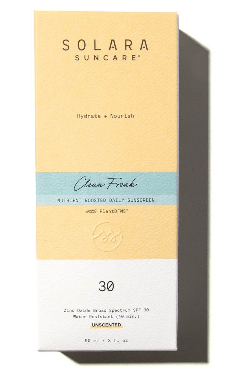 SOLARA SUNCARE Clean Freak Nutrient Boosted Unscented Daily Sunscreen SPF 30, Alternate, color, 