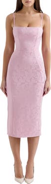 HOUSE OF CB Ophelle Satin Jacquard Dress