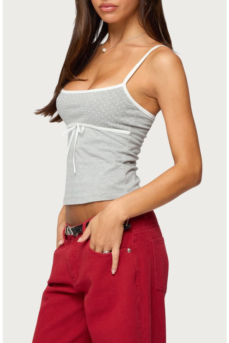 Rhoda Contrast Polka Dot Camisole, Alternate, color, GRAY-MELANGE