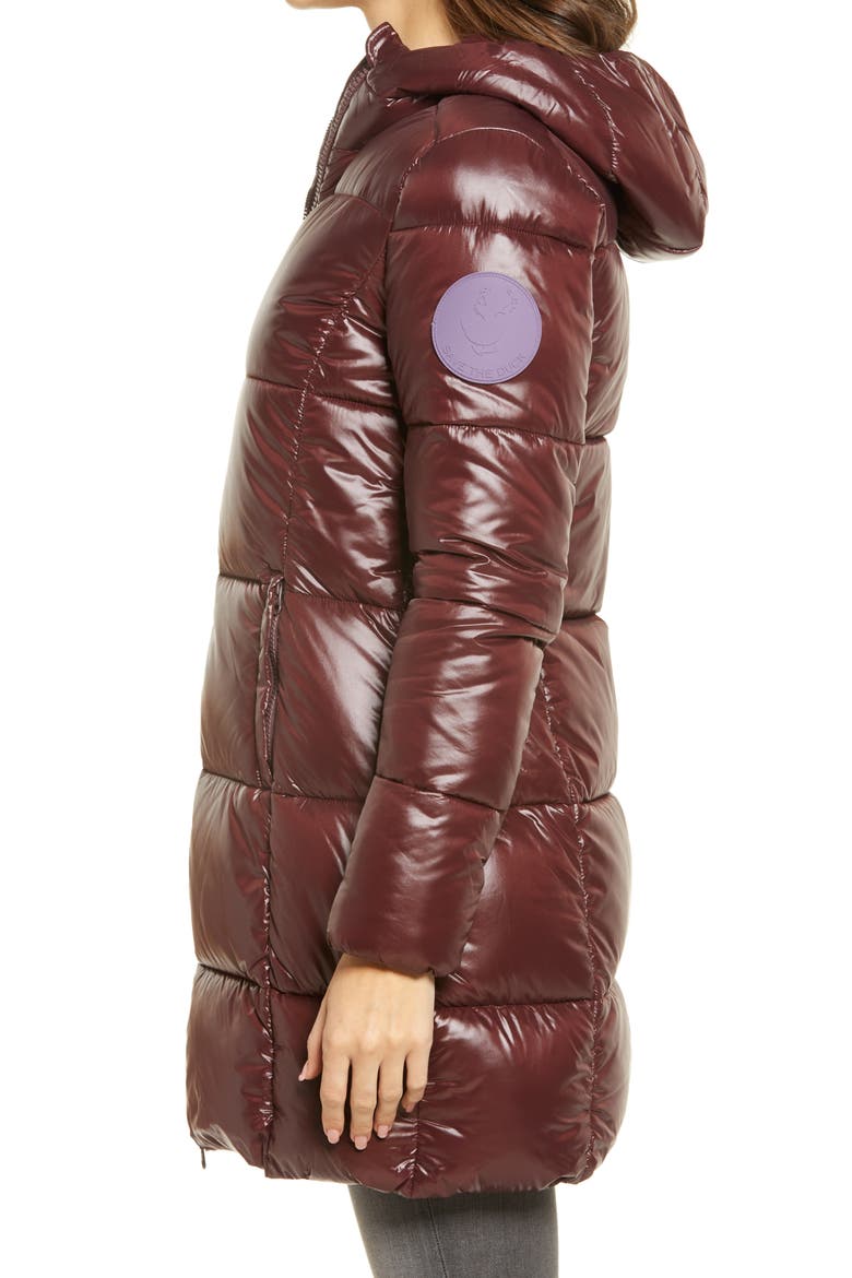 Luck Long Puffer Coat, Alternate, color, 38 CHESTNUT BROWN