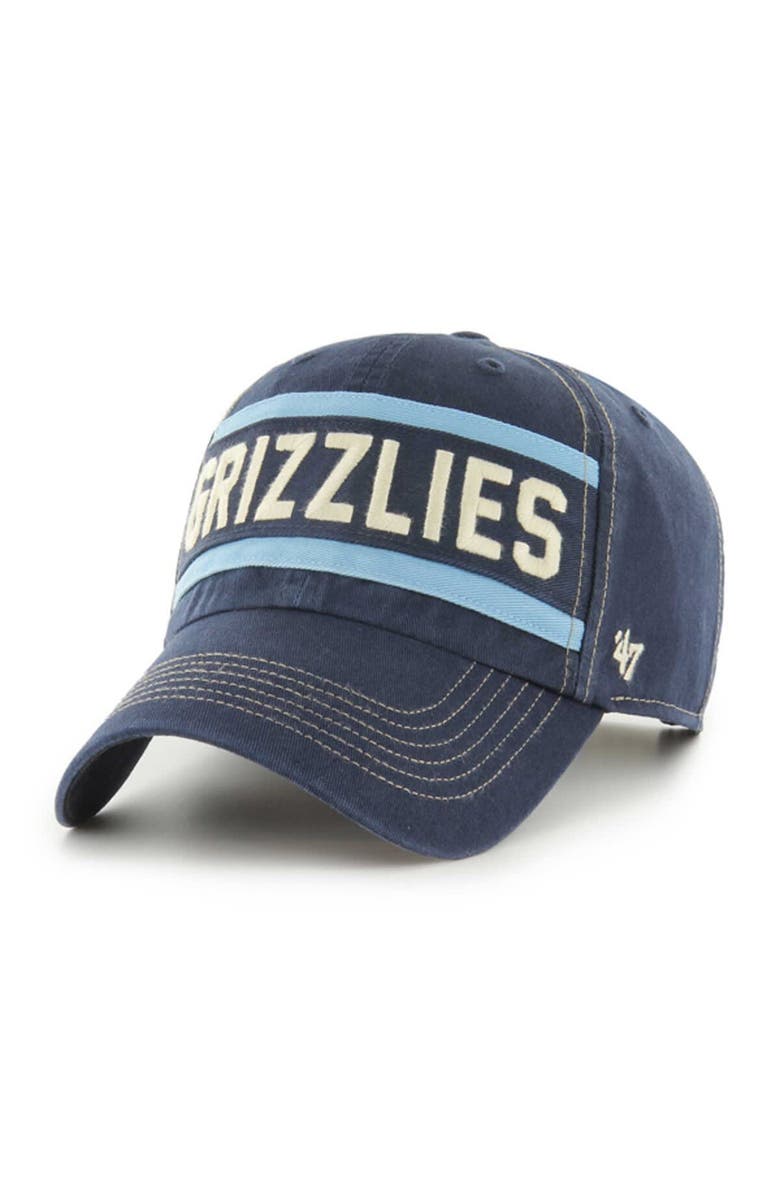 '47 Men's '47 Navy Memphis Grizzlies Quick Snap Clean Up Adjustable Hat, Alternate, color,