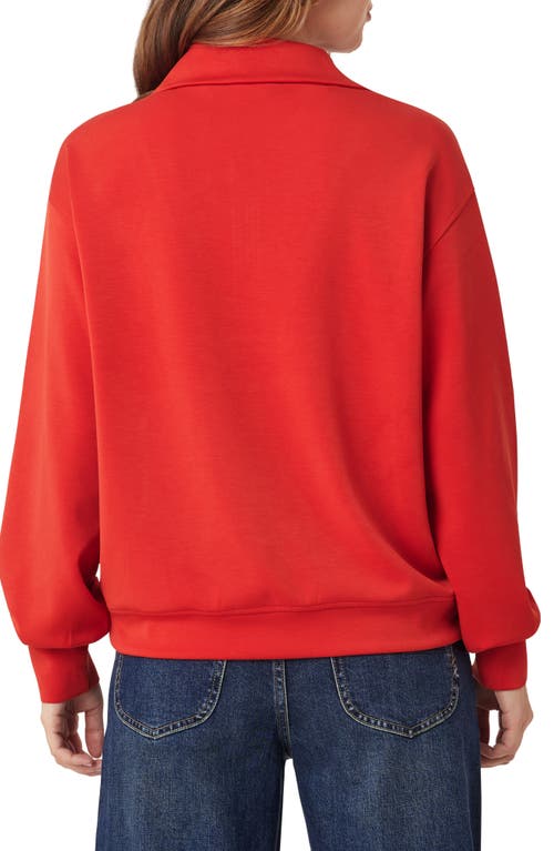 Scotch & Soda Quarter Zip Sweatshirt In Purple