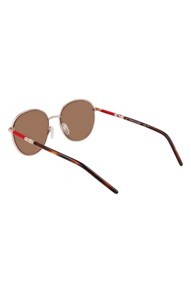 Longchamp 53mm Gradient Round Sunglasses, Alternate, color, Rose Gold