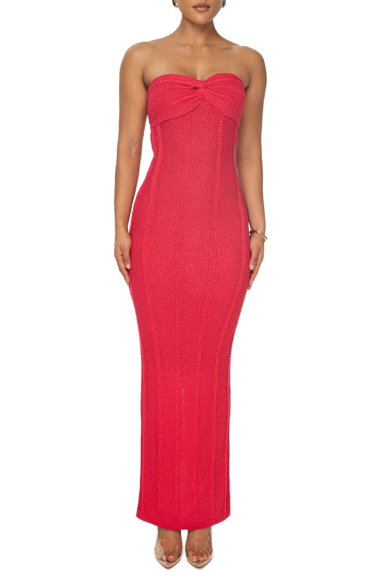 JLUXLABEL Blanca Strapless Knit Dress, Main, color, 