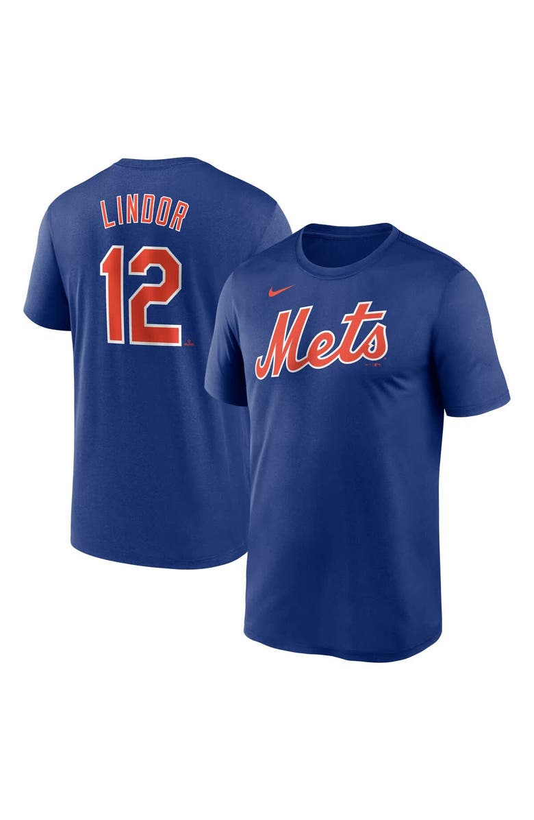Nike Men's Nike Francisco Lindor Royal New York Mets Legend Name & Number Performance T-Shirt, Main, color, Royal