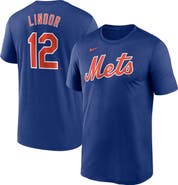 Nike Men's Nike Francisco Lindor Royal New York Mets Legend Name & Number Performance T-Shirt