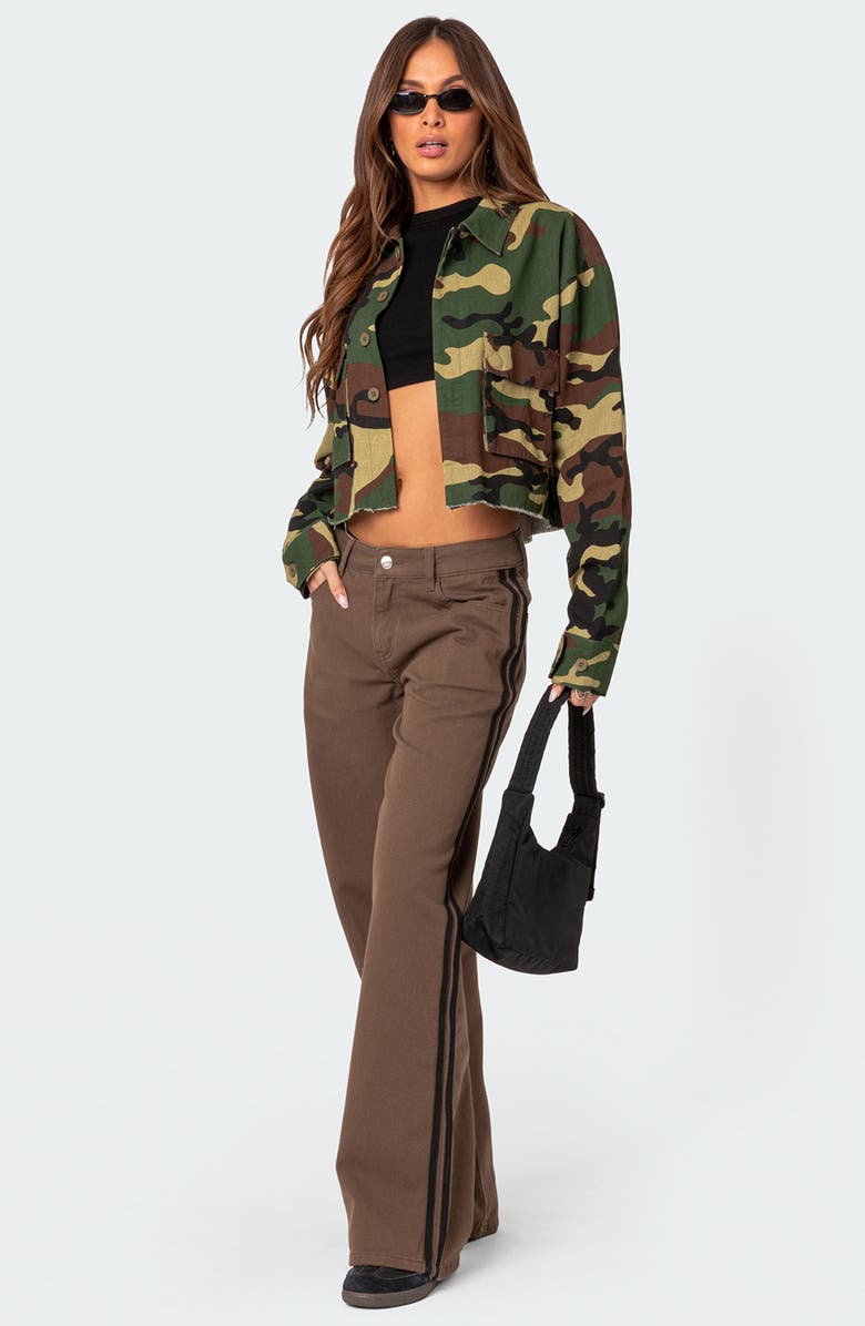 EDIKTED Carmen Camo Crop Jacket, Alternate, color, 