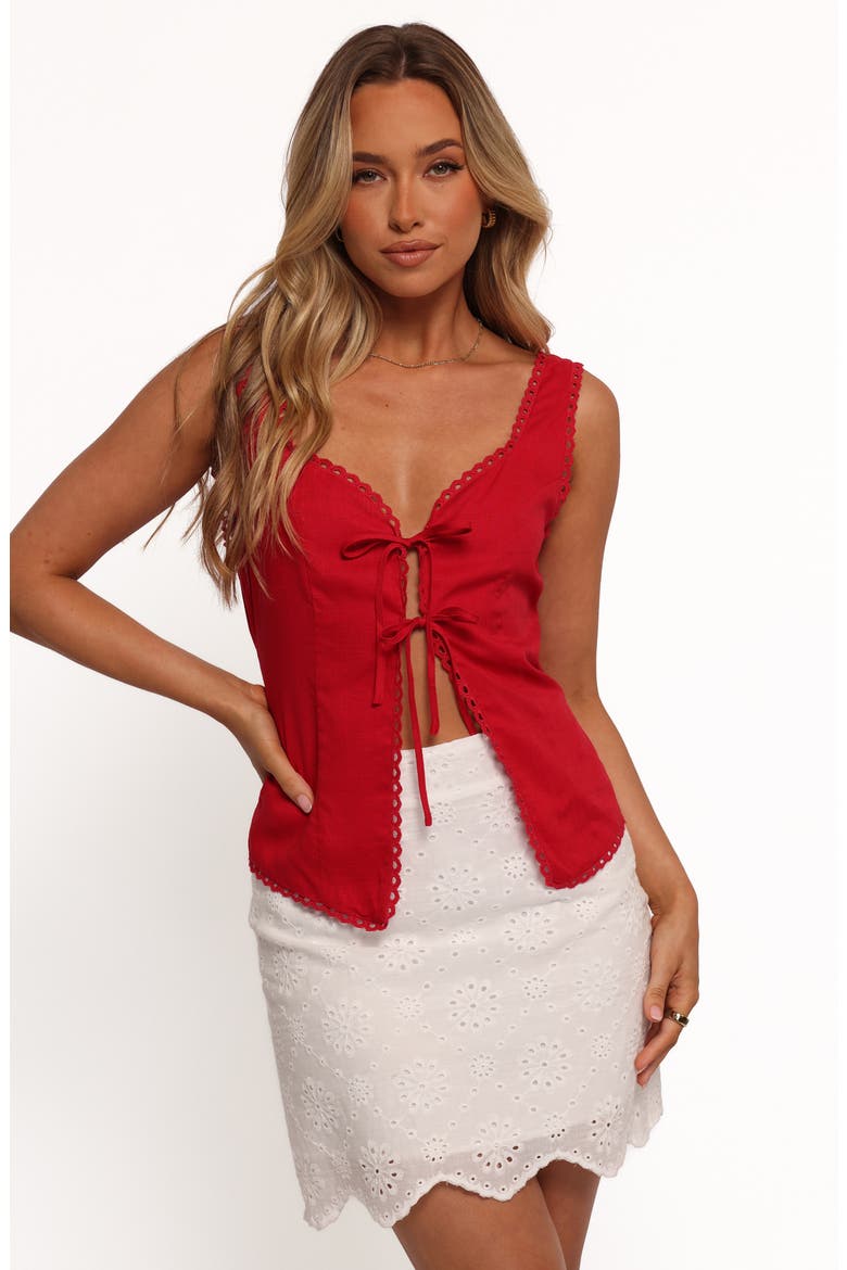 Melaney Eyelet Embroidered Cotton Miniskirt, Alternate, color, WHITE
