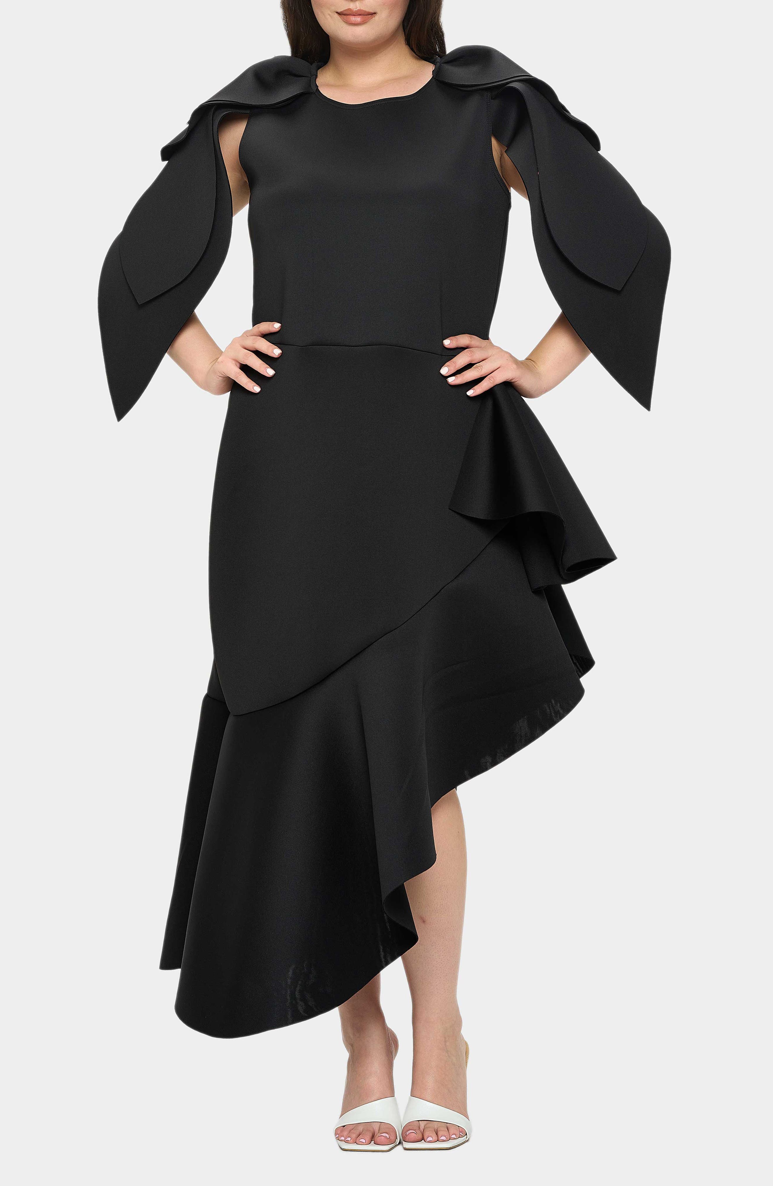 Kaskade Asymmetric Ruffle Dress
