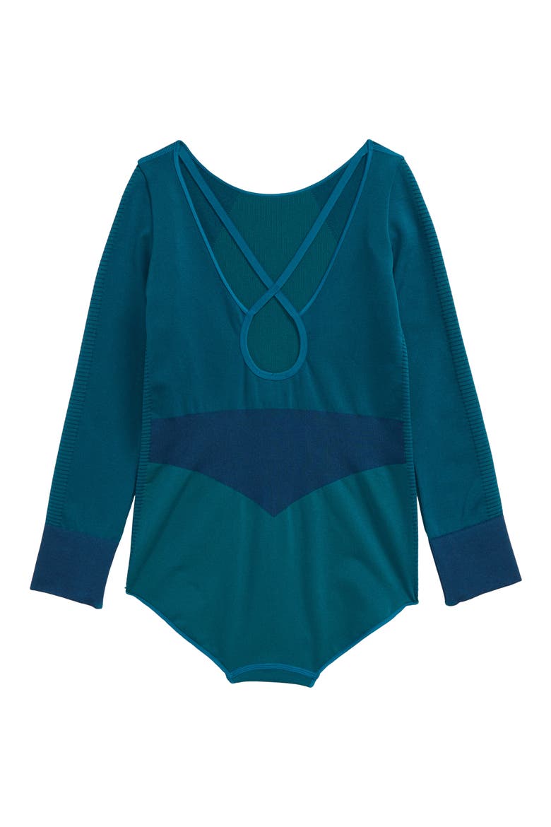 Long Sleeve Bodysuit, Alternate, color, VALERIAN BLUE/ VALERIAN BLUE