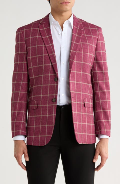 Slim Fit Windowpane Blazer (Regular, Short & Big)