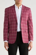 Gino Vitale Slim Fit Windowpane Blazer
