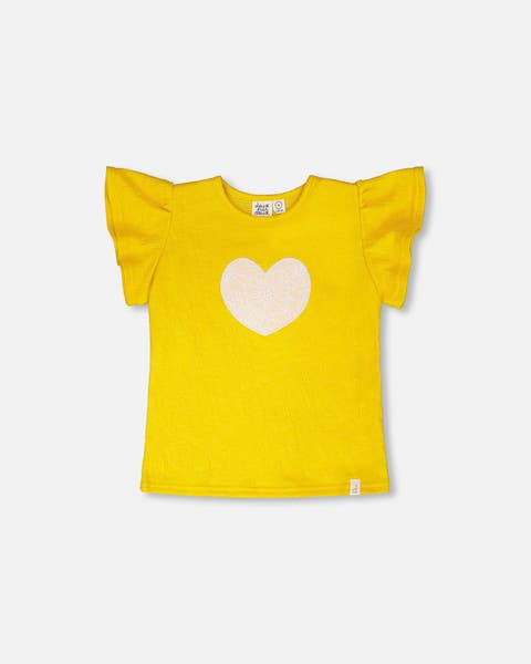 Crinkle Jersey Short Sleeve Top (Toddler, Little Kid & Big Kid)