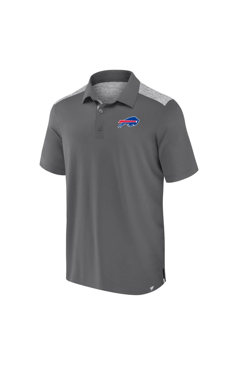 FANATICS Men's Fanatics Heather Gray Buffalo Bills Long Shot Polo, Alternate, color, Heather Gray