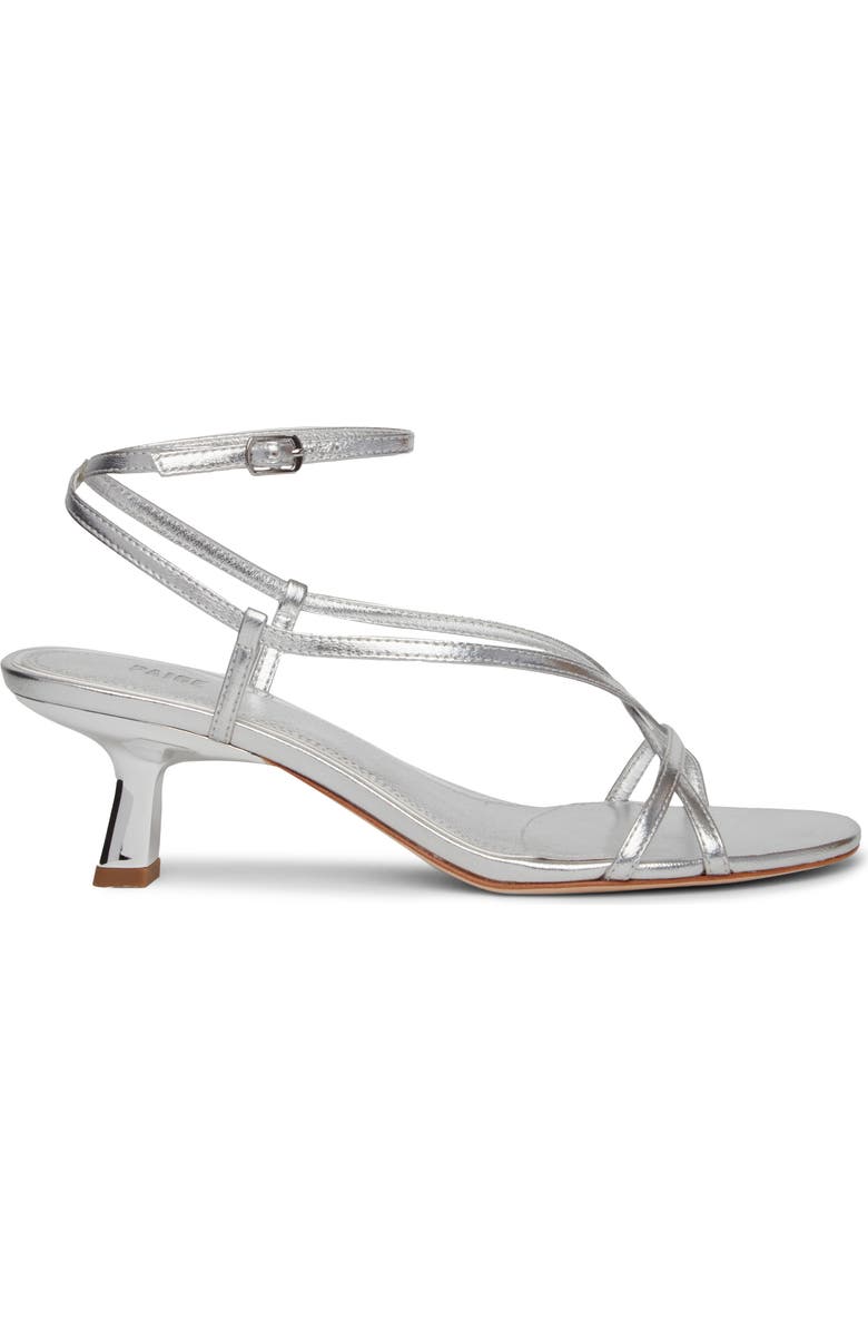 PAIGE Emeline Ankle Strap Sandal, Alternate, color, Silver