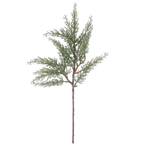 Cg Hunter 20 Inch Faux Evergreen Cedar Branch In Green