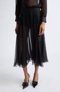 Dolce&Gabbana Silk Chiffon Midi Skirt