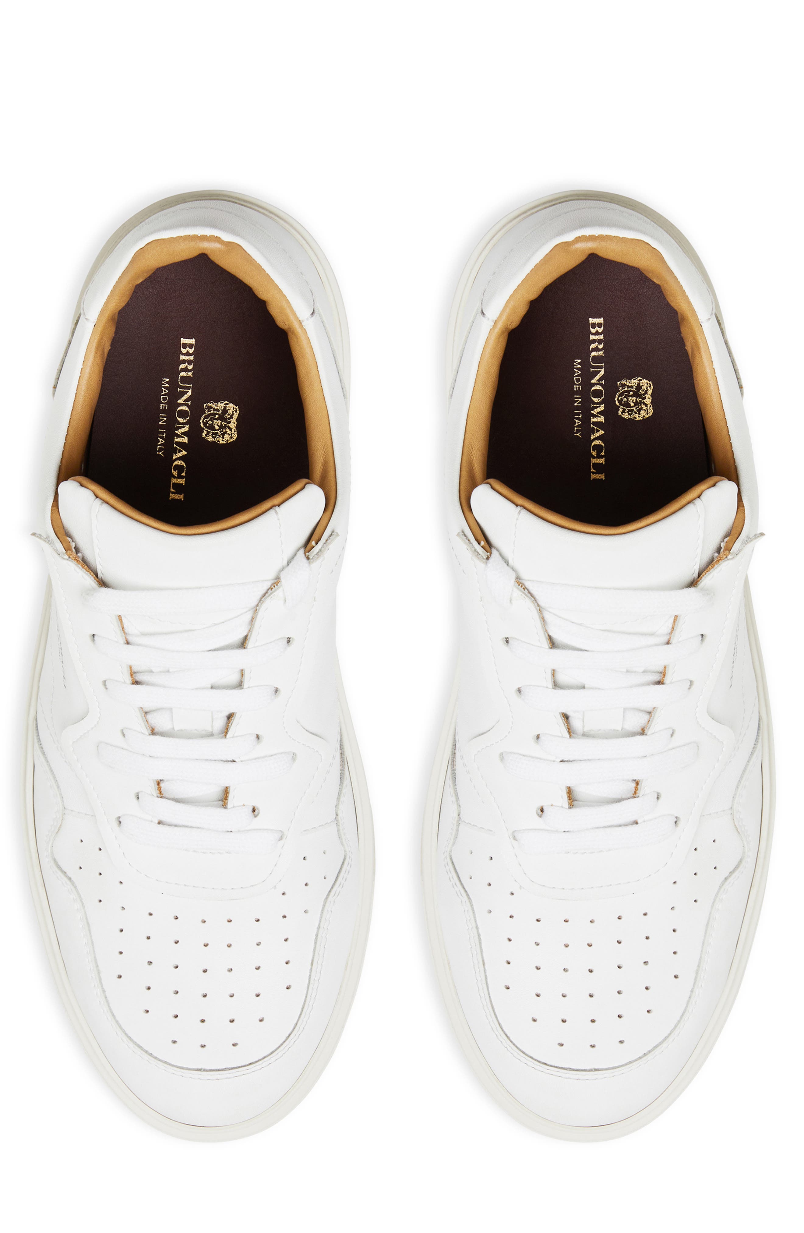 Bruno Magli Dezi Leather Sneaker, Alternate, color, White