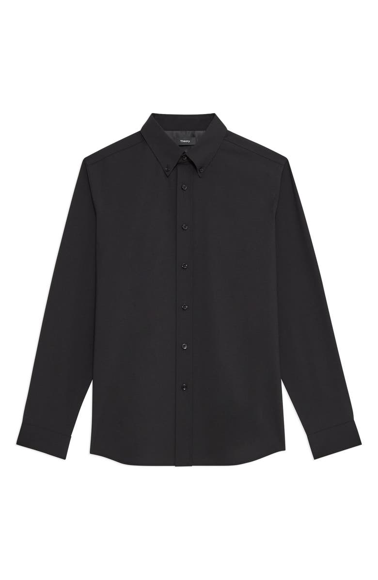 Theory Hugh Stretch Virgin Wool Button-Down Shirt, Alternate, color, 