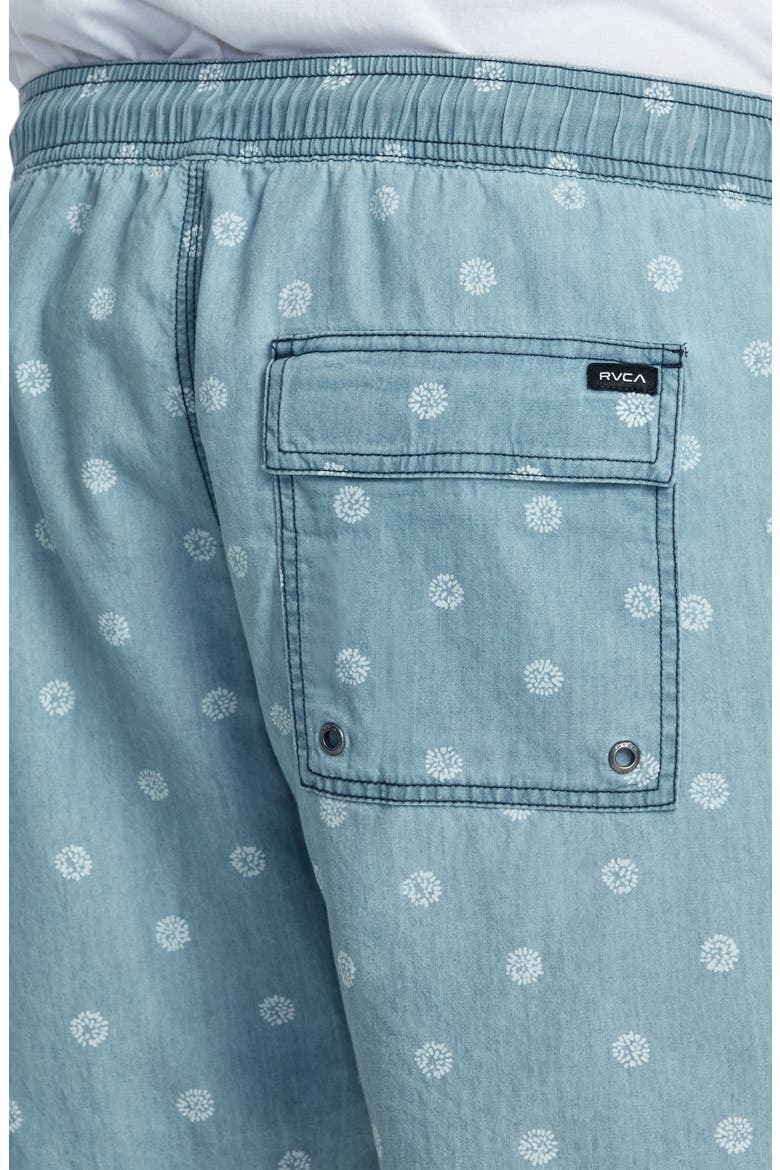 Escape Cotton Chambray Drawstring Shorts, Alternate, color, WASHED INDIGO
