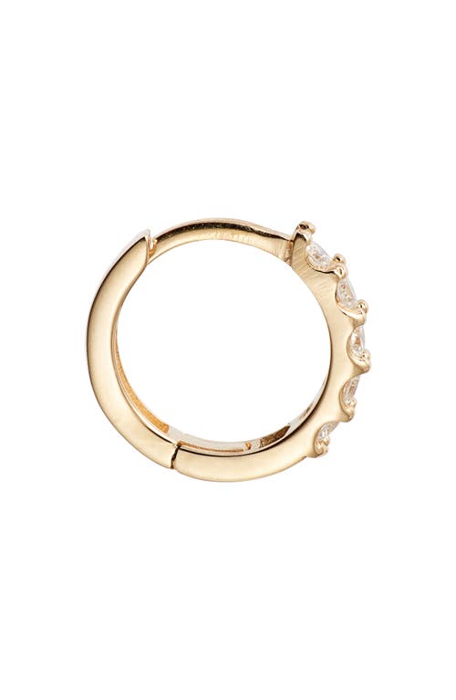 Shop Anzie Cleo Mini Pavé Diamond Single Huggie Hoop Earring In 0.15 Ctw Yellow Gold/diamond