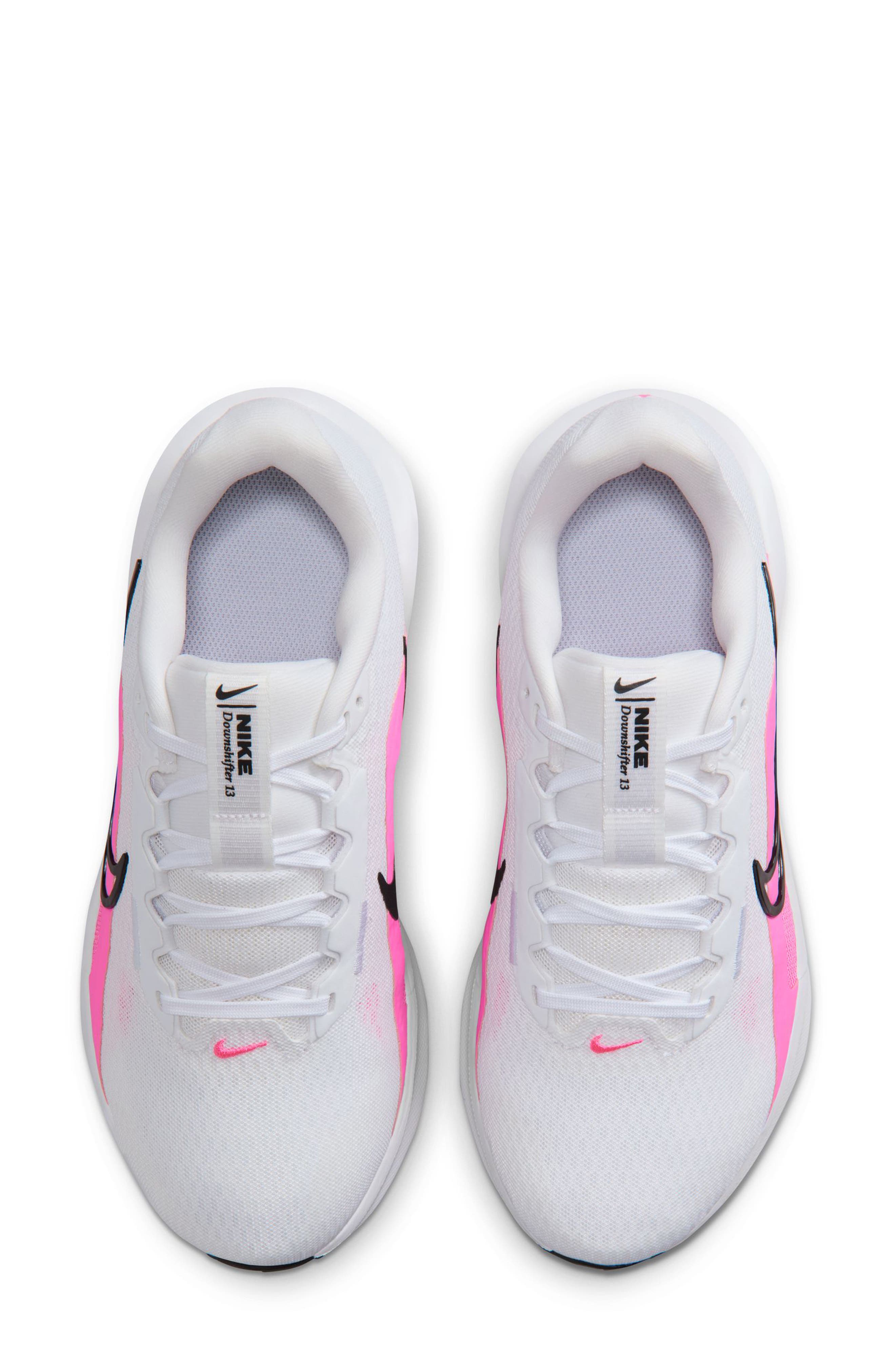 Nike Downshifter 13 Road Running Shoe, Alternate, color, White/ Pink Spell/ Black