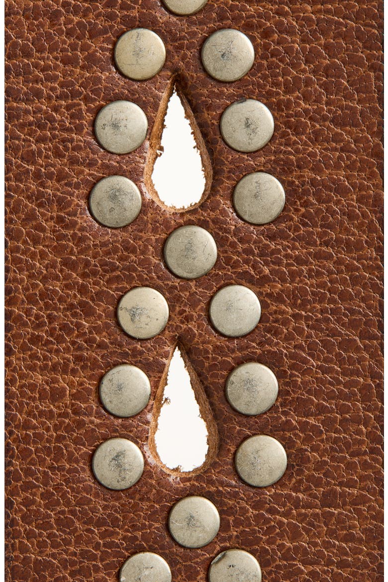 Preston Stud Leather Belt, Alternate, color, MOCHA
