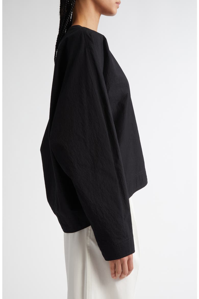 Balloon Sleeve Top, Alternate, color, BLACK