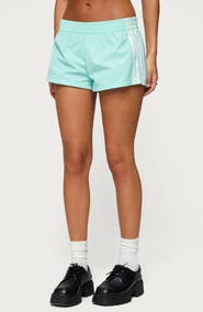 EDIKTED Nikki Side Stripe Nylon Shorts