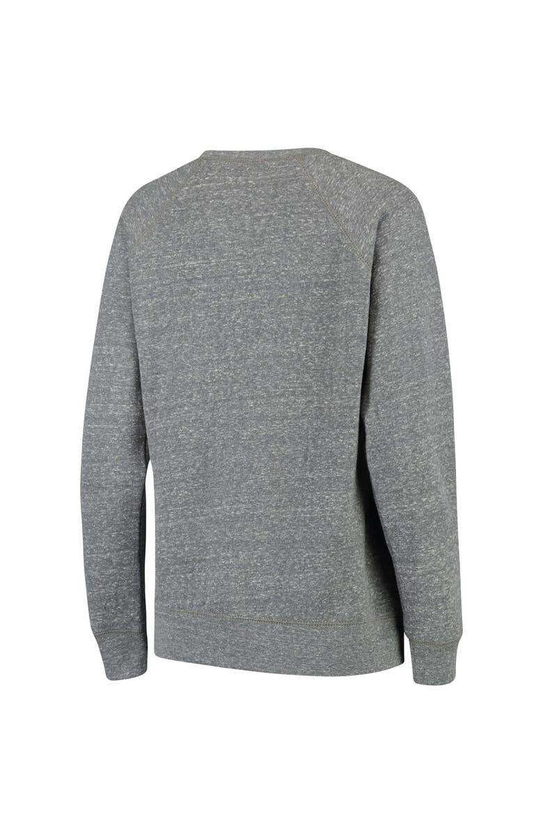 PRESSBOX Women's Pressbox Heathered Gray North Carolina Tar Heels Edith Vintage Knobi Pullover Sweatshirt, Alternate, color, Heather Gray