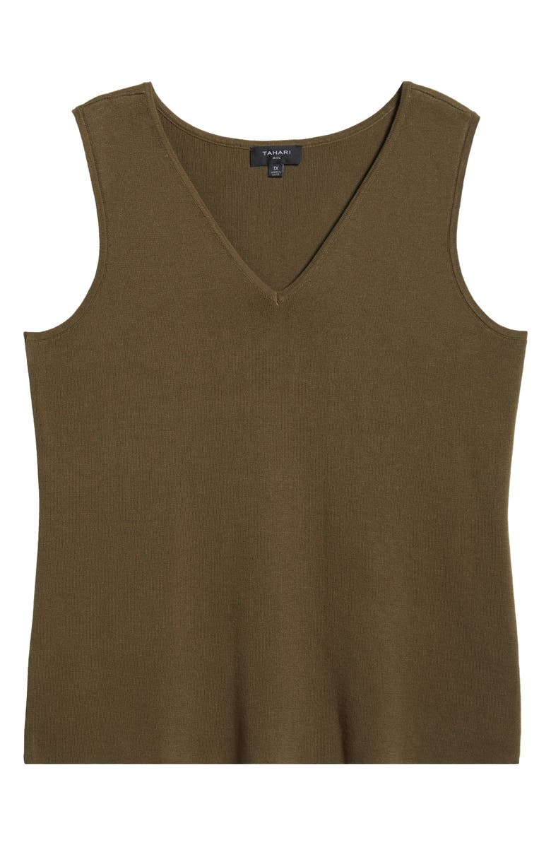 Tahari ASL V-Neck Knit Tank, Alternate, color,