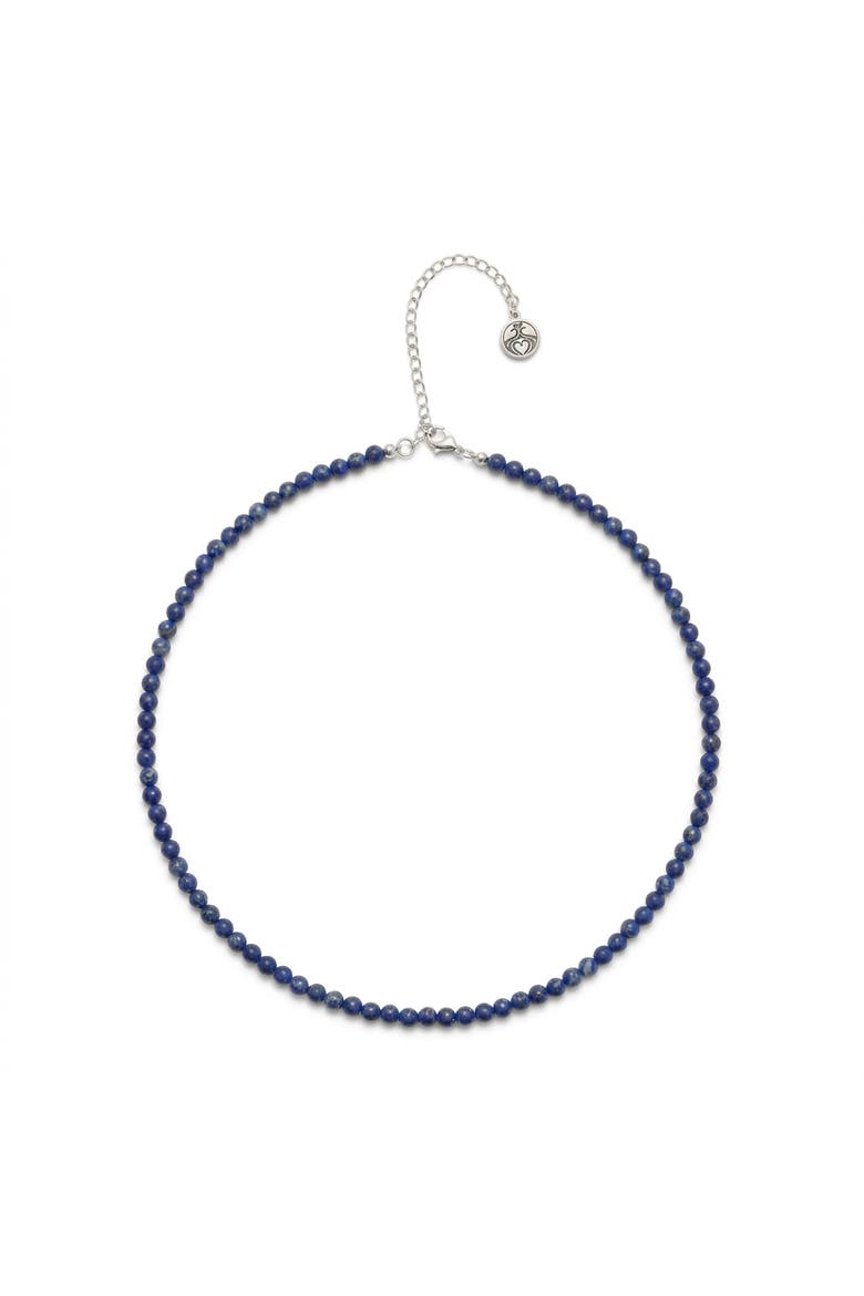 Lapis Lazuli Intuition Choker, Main, color, Silver
