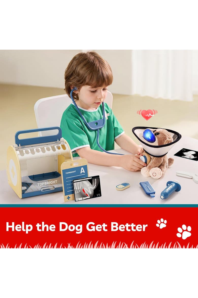Kids Pretend Play Doctor Vet Costume Set, Alternate, color, Multicolor