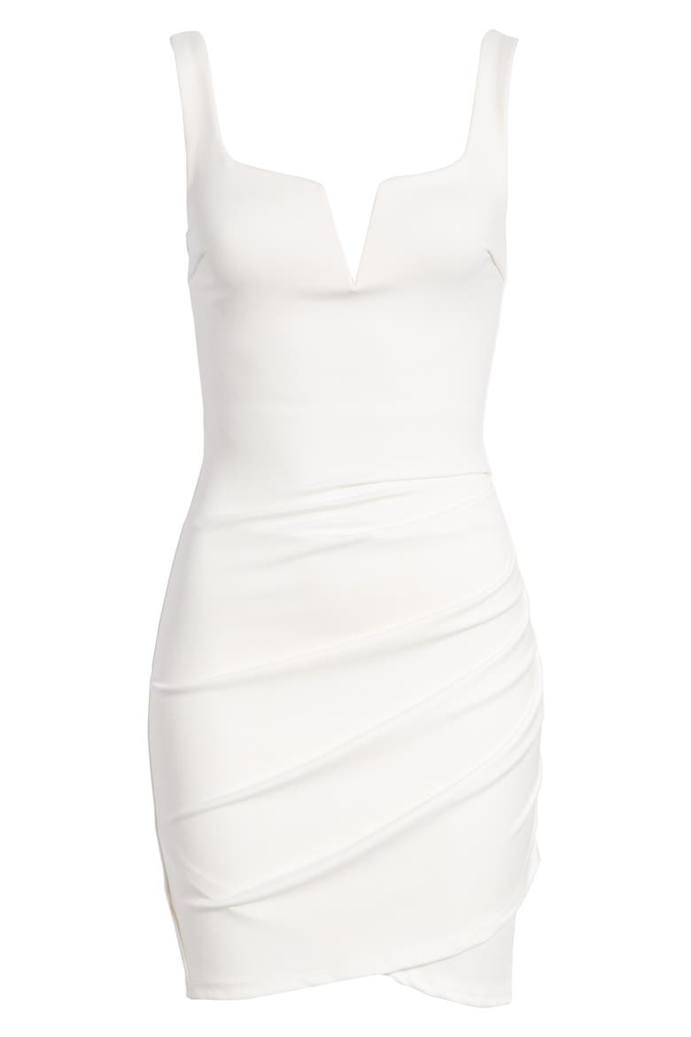 Ruched Body-Con Dress, Alternate, color, WHITE