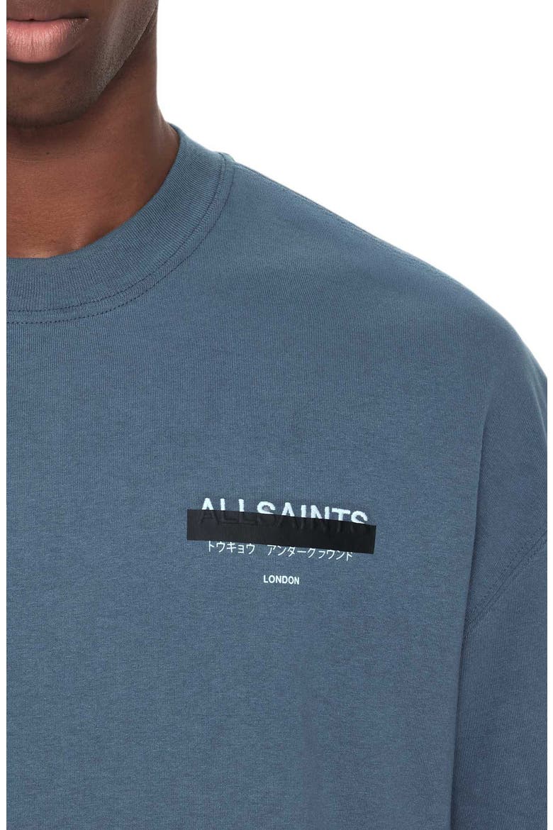 Redact Mock Neck Graphic T-Shirt, Alternate, color, LUNAR BLUE